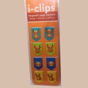 Highland Cow I-Clips Bookmarks